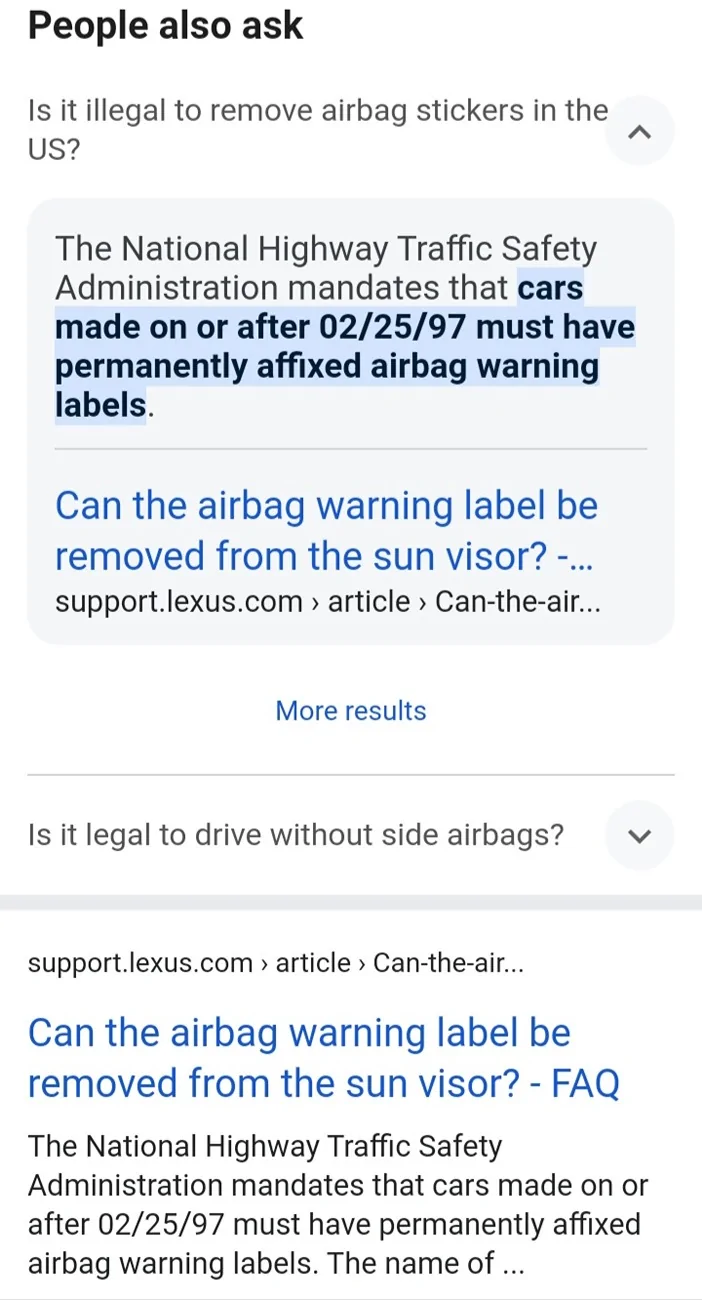 Ford Maverick Visor warning stickers removal 20260530_083231