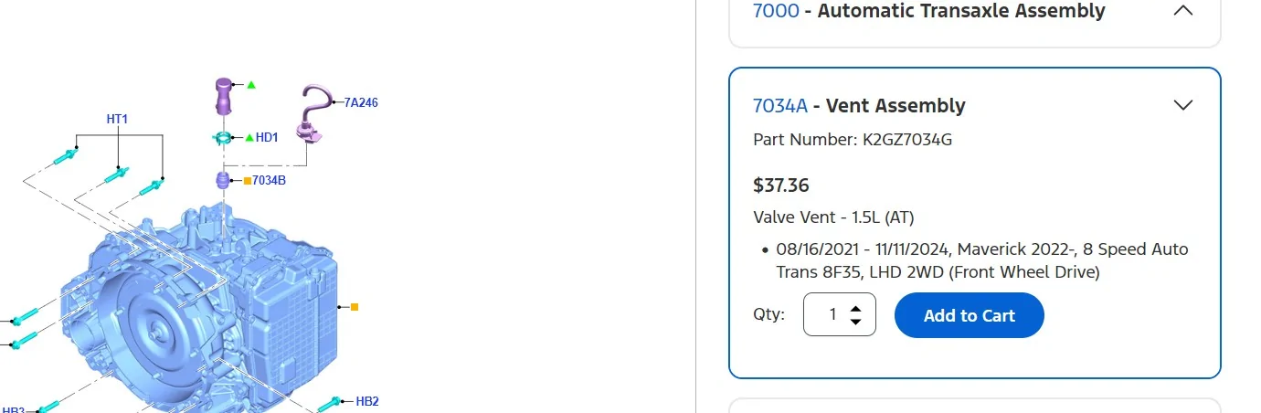 Ford Maverick Need Help with part number Screenshot 2026-05-30 185348