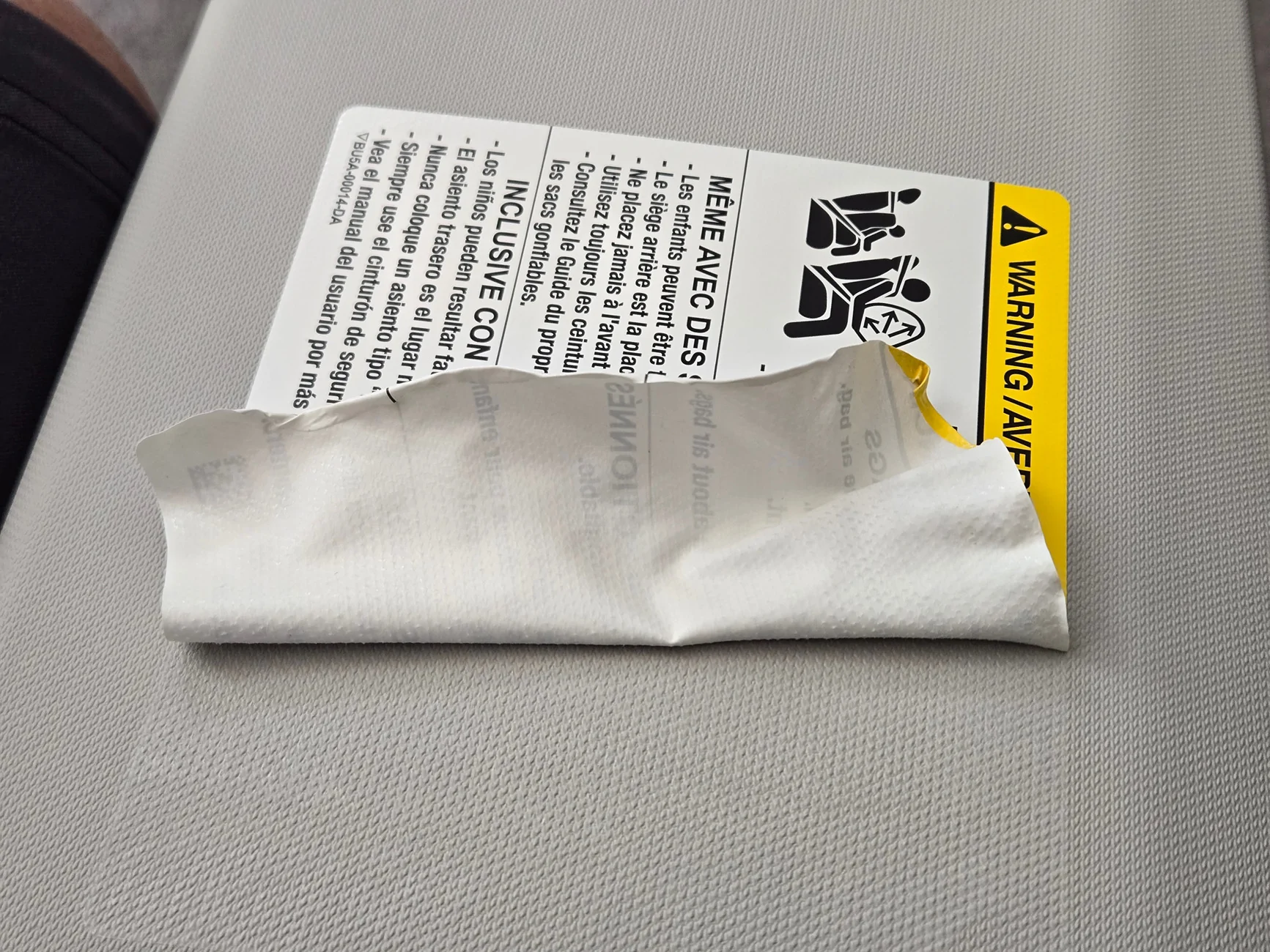 Ford Maverick Visor warning stickers removal 20250923_110611