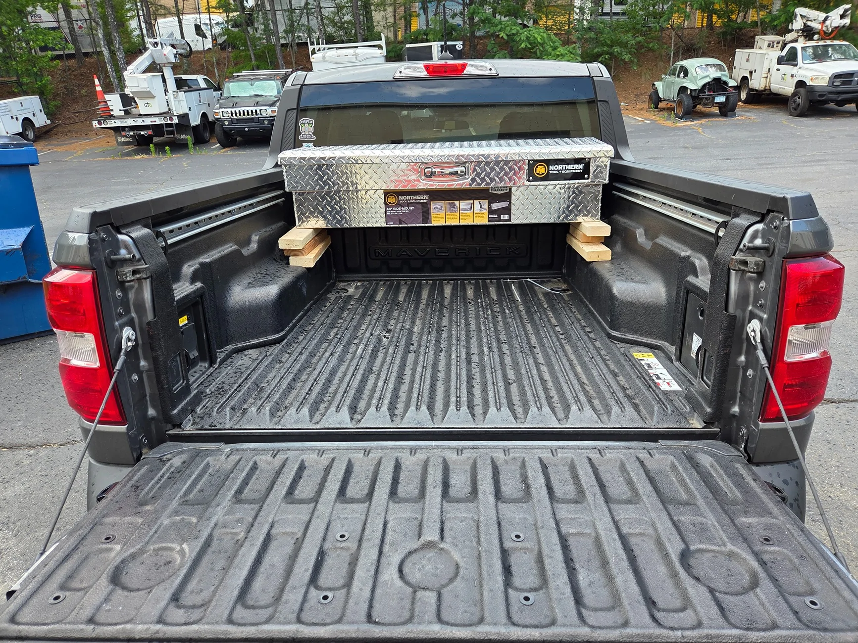 Ford Maverick DIY Toolbox and Ladder Rack - Modifications to fit the Maverick bed 20260517_160639