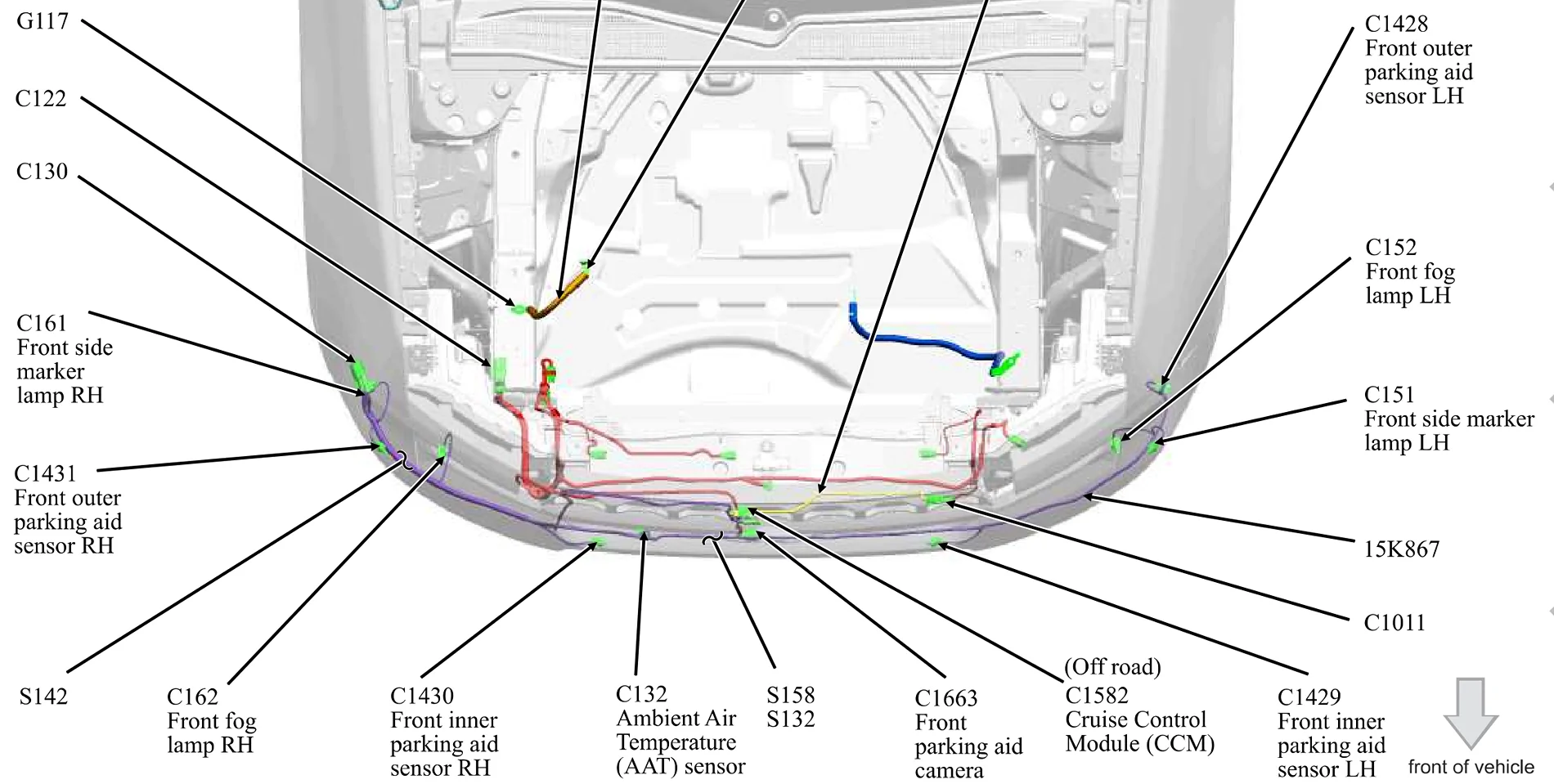 Ford Maverick Damaged Front Bumper Wiring Harness 25’ XLT 1780379173301-g8