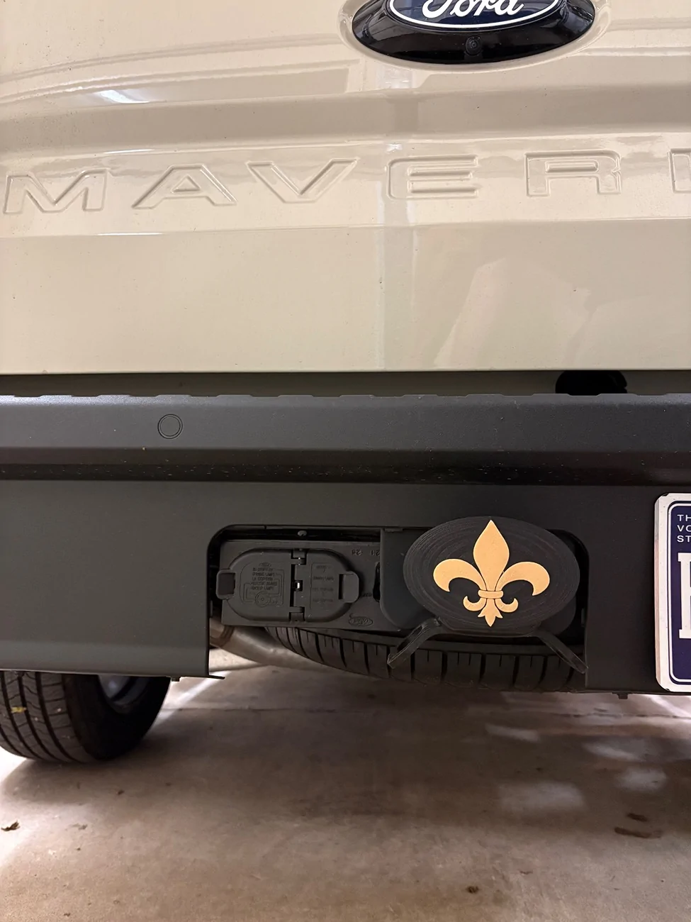 Ford Maverick Let's See Your Trailer Hitch Cover IMG_0548