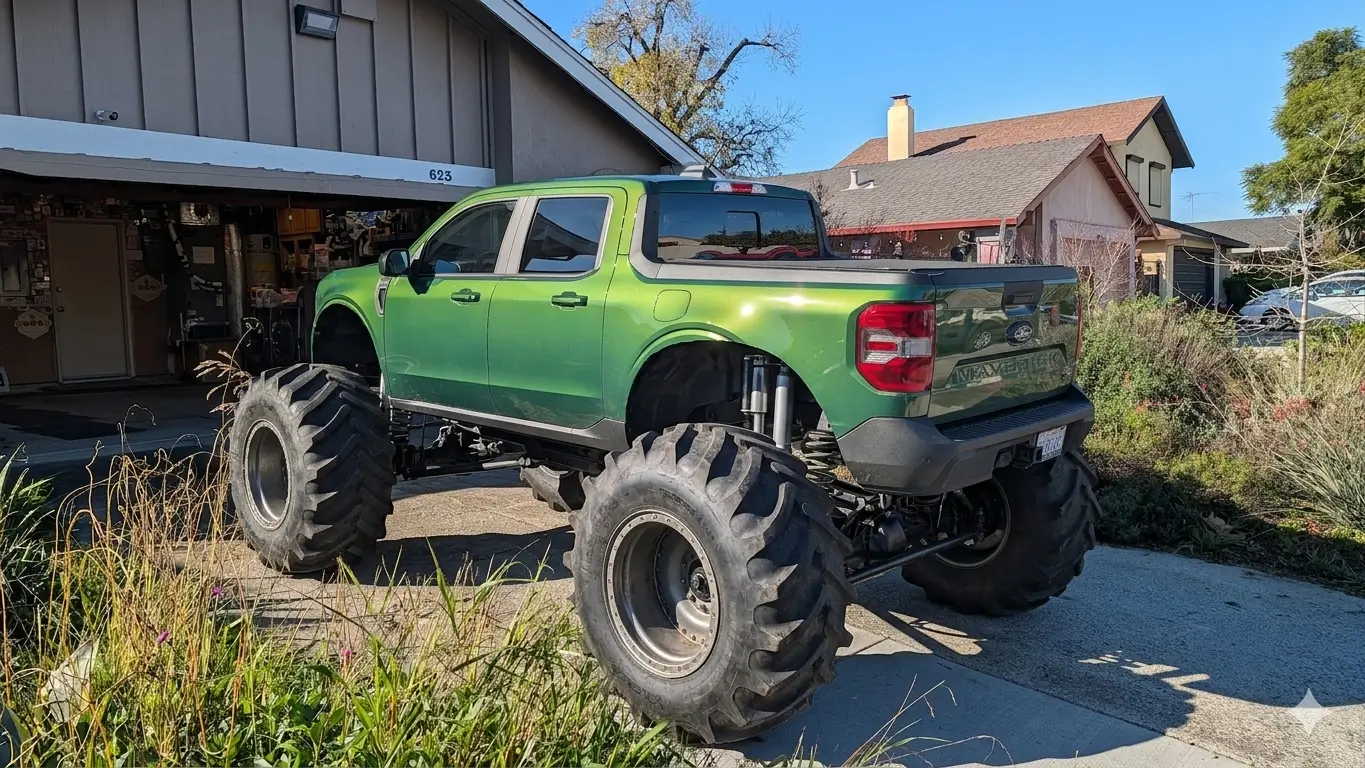 Ford Maverick Post an AI generated image of your Maverick mav and big tires