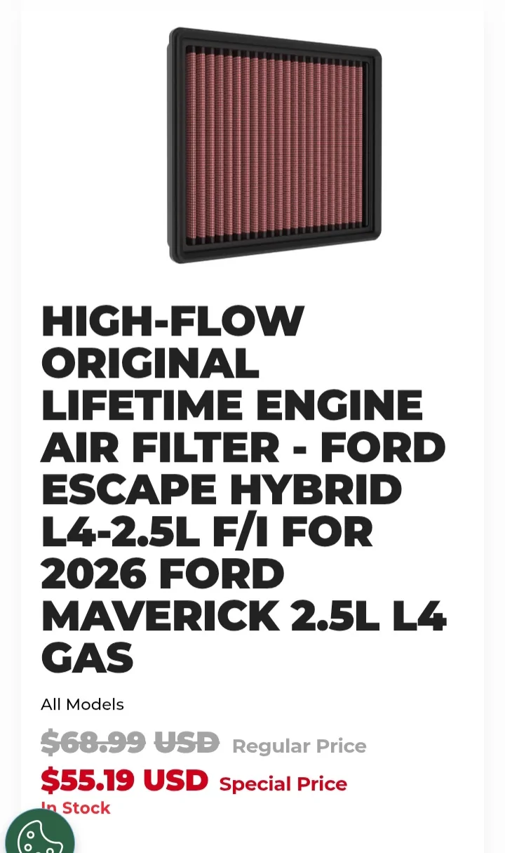Ford Maverick 2025-2026 Maverick EcoBoost S&B cold air intake 20260610_091432