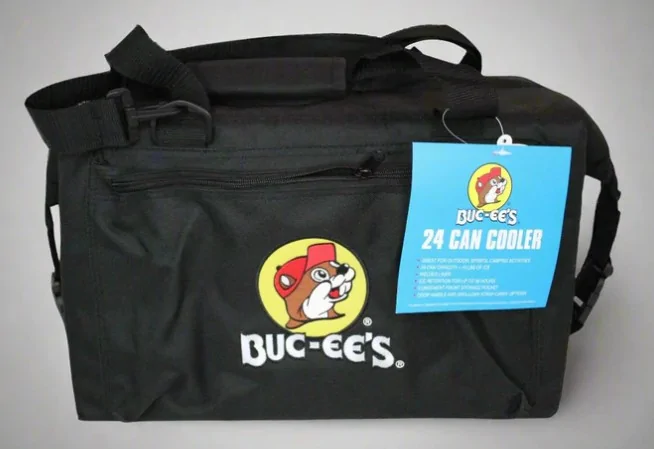 Ford Maverick Back seat under storage idea Buc-ee's Cooler