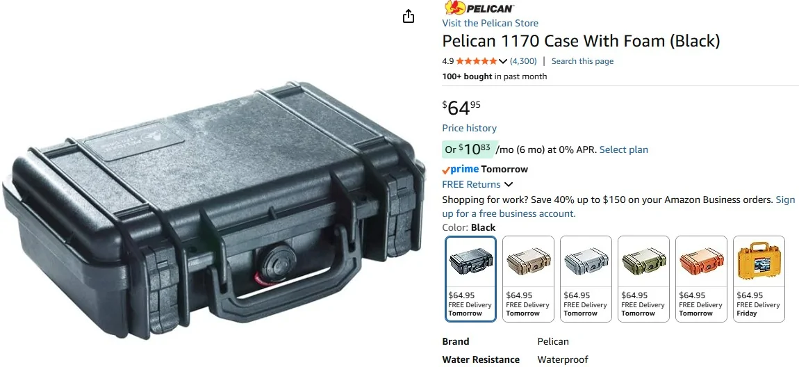 Ford Maverick Pelican case v700 install questions - best way best way to secure / lock down? Pelican 1170