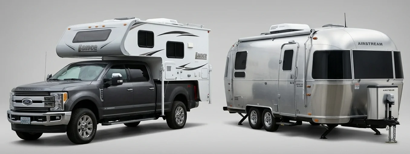 Ford Maverick Towing a teardrop camper. image_b13a39a2