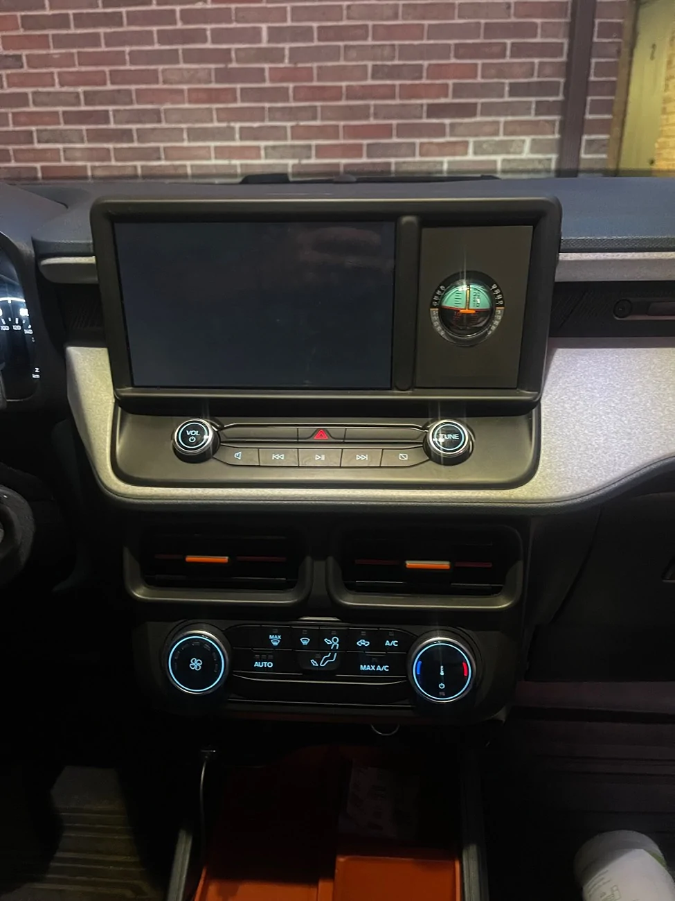 Ford Maverick Custom Inclinometer Cubby Mount IMG_8275