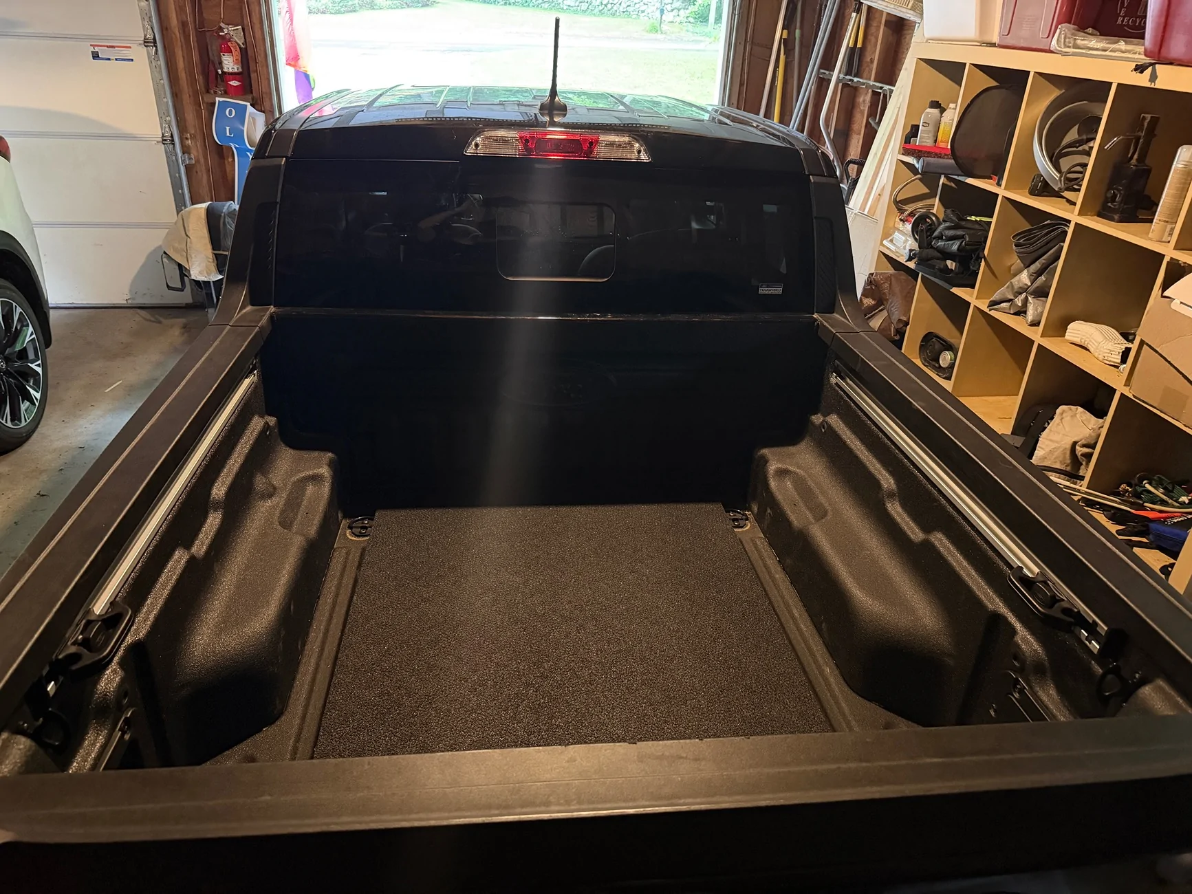 Ford Maverick Inexpensive Bed Protection - mats from Costco IMG_4282