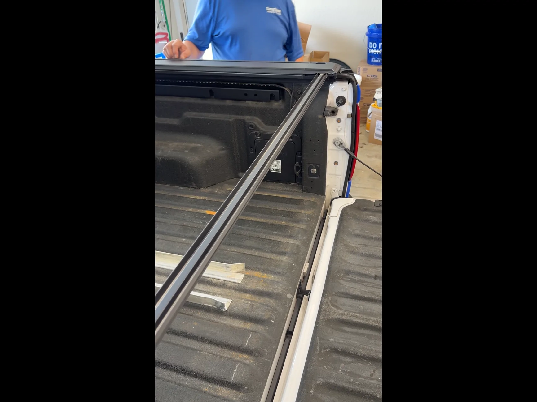 Ford Maverick Wolfbox's Powered Retractable Tonneau Cover Installation IMG_2951