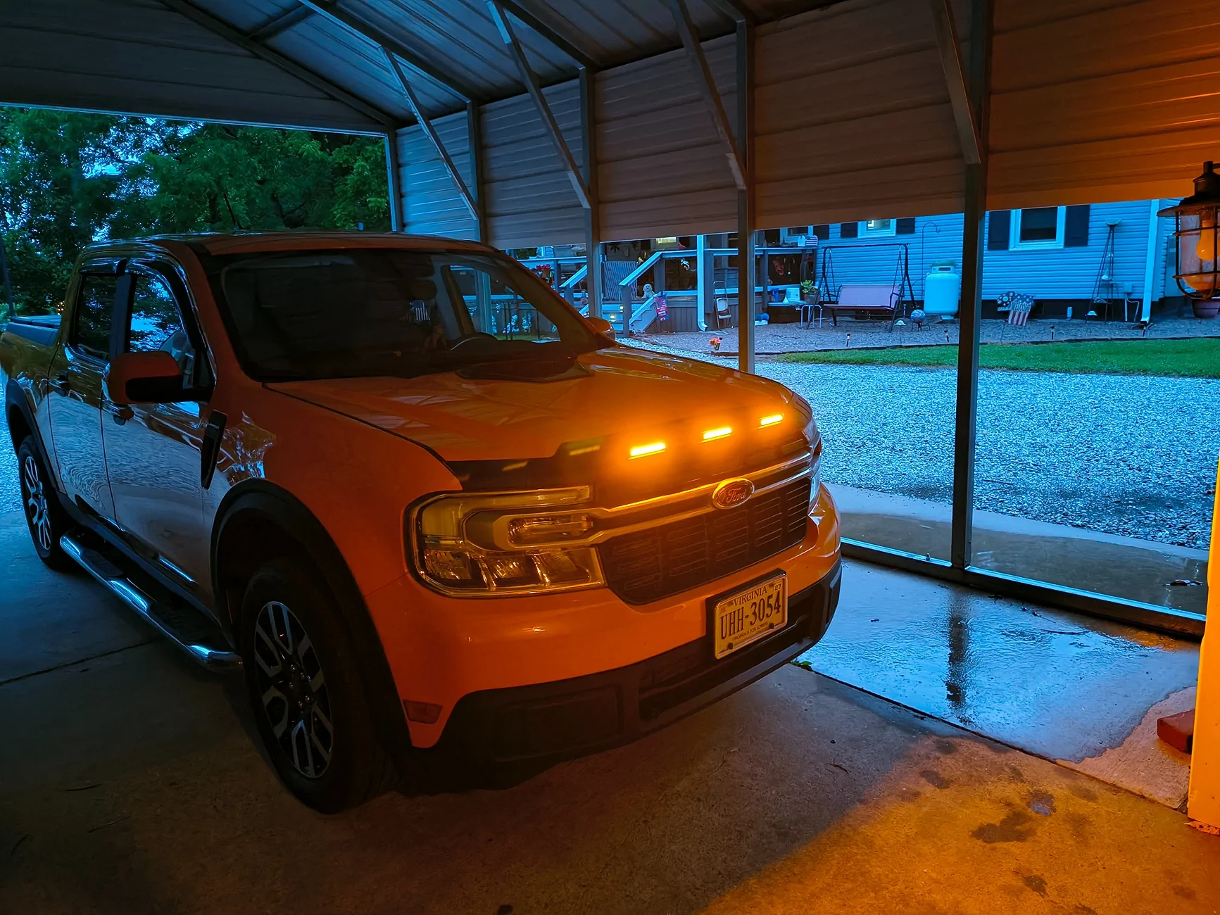 Ford Maverick Added new lighted hood protector IMG_20260627_204356667_HDR