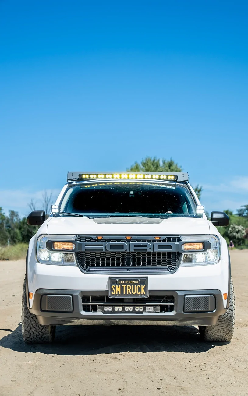 Ford Maverick F150LEDs Cree Ditch Lights (Hood Mount Install) PIC04233