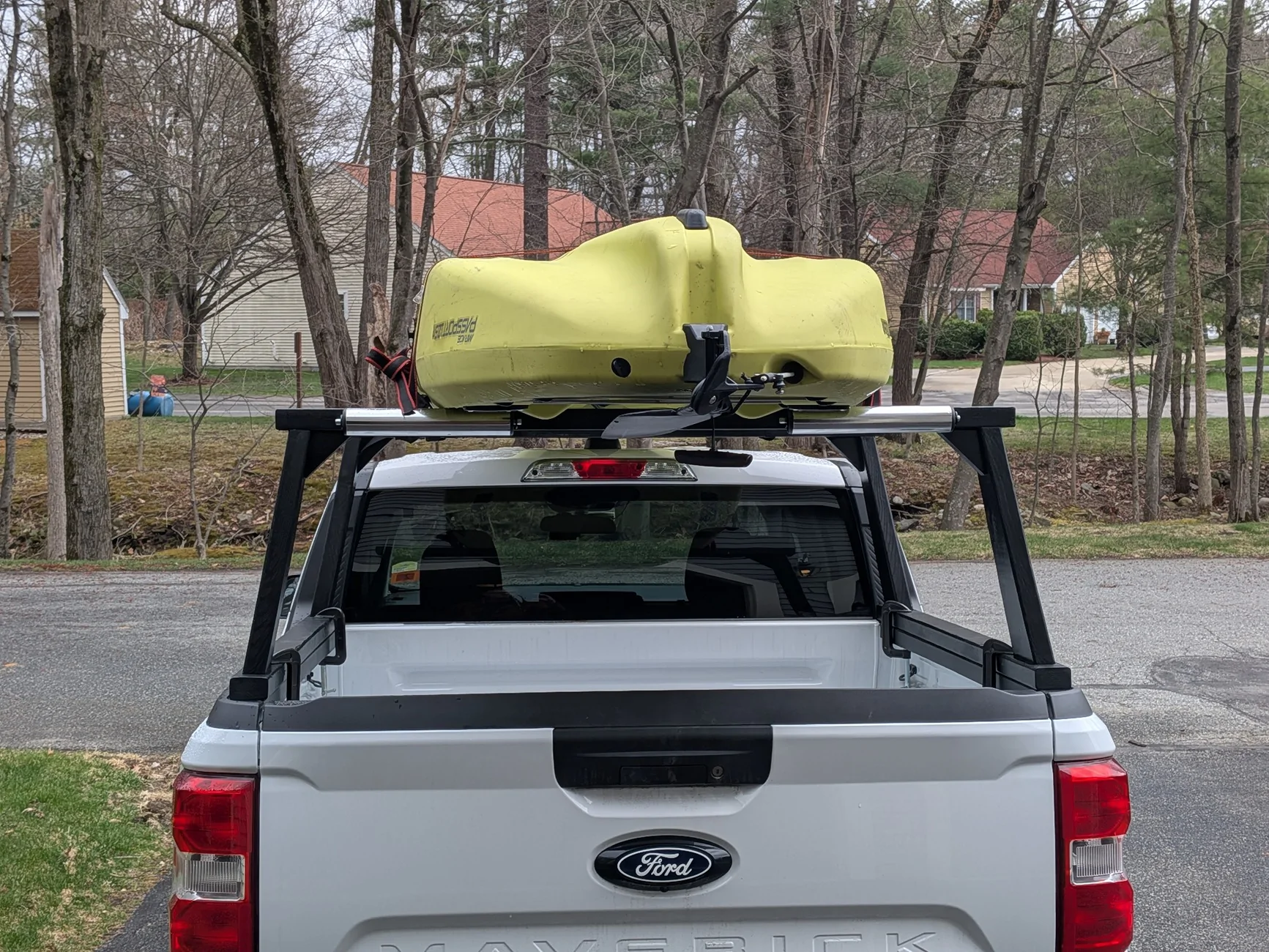 Ford Maverick Prototype home-built kayak or ladder rack PXL_20260417_172420156