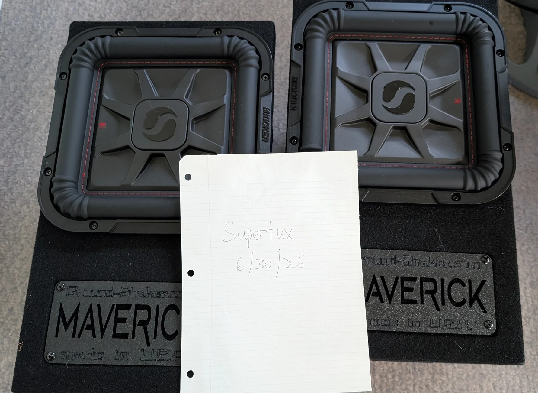 Ford Maverick Ground Shaker subwoofer boxes and Kicker Subs PXL_20260630_220540527.MP