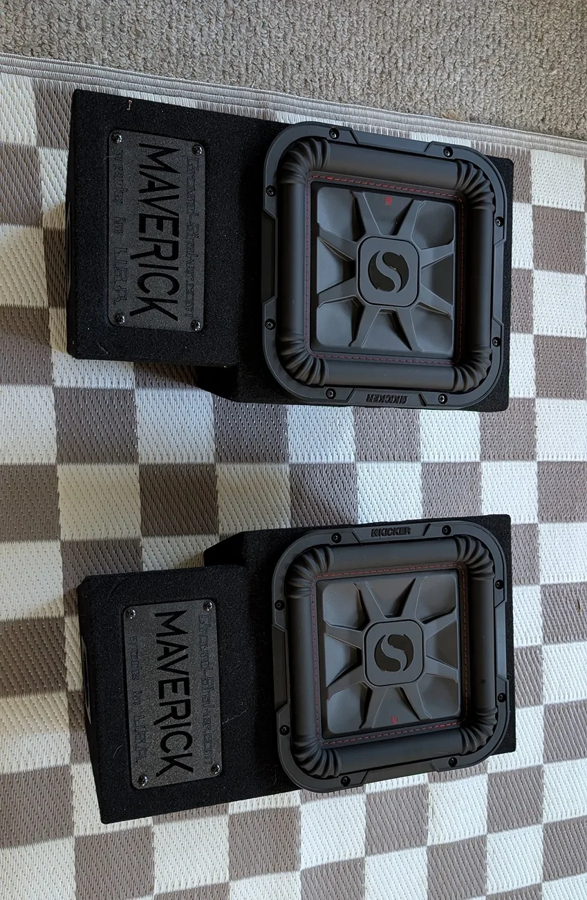 Ford Maverick Ground Shaker subwoofer boxes and Kicker Subs PXL_20260608_234007646.MP
