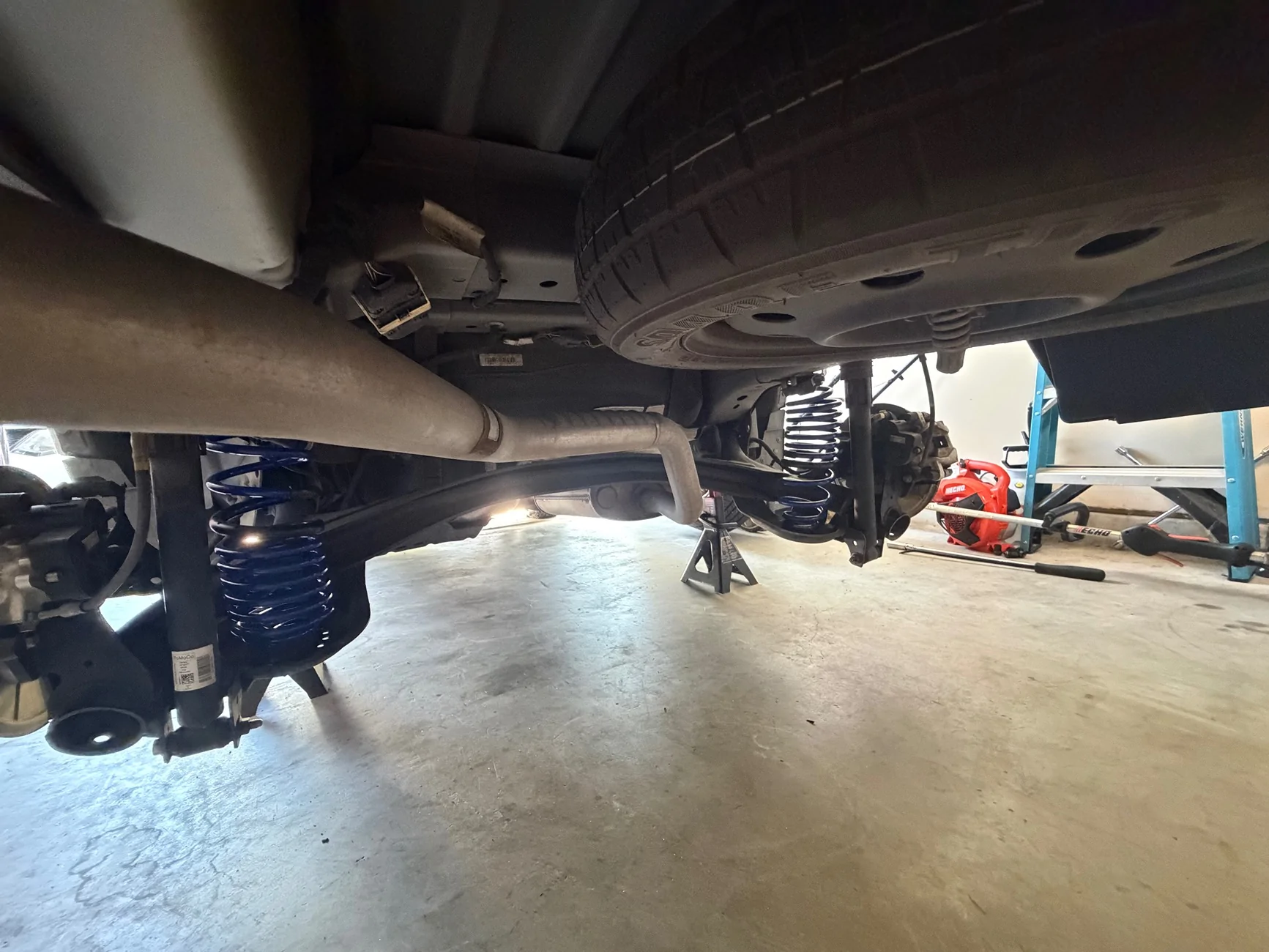 Ford Maverick Steeda lowering springs installed on FWD Hybrid IMG_1097