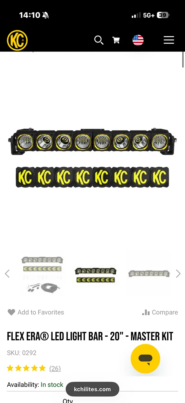 Ford Maverick Grille mounted KC flex era light bar IMG_1228