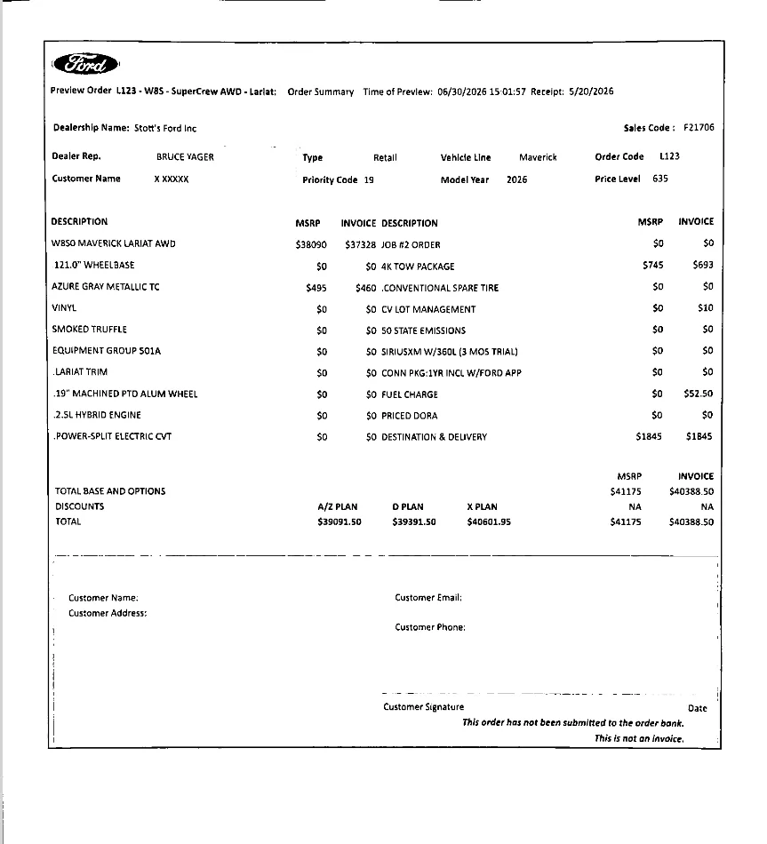Ford Maverick Can someone please explain Employee Pricing for All Screenshot 2026-07-02 172326