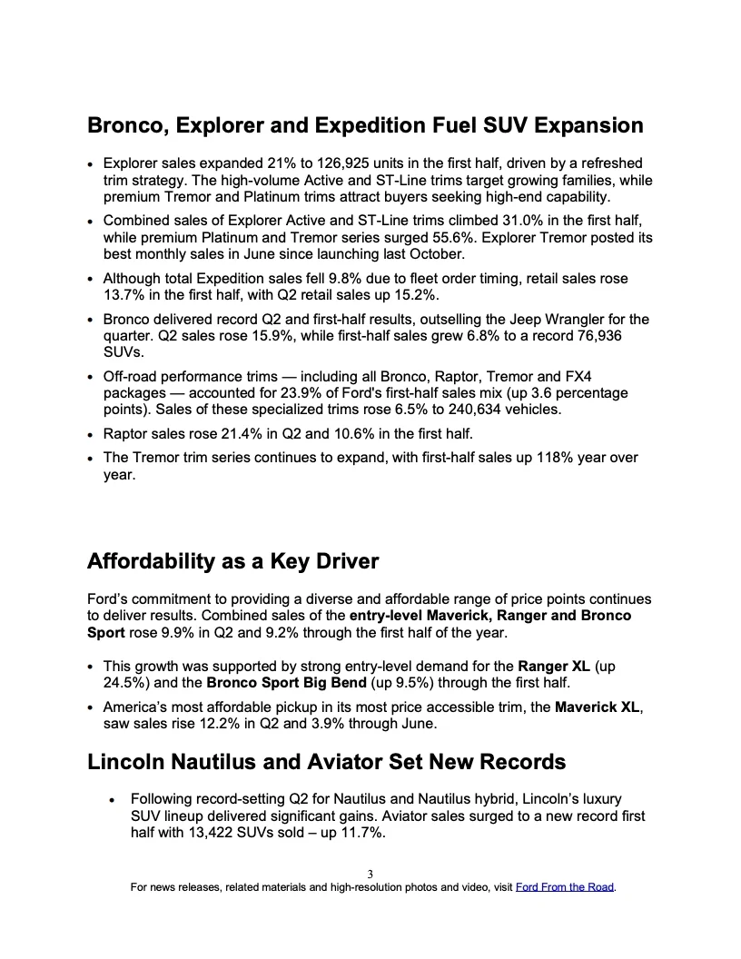 Ford Maverick Maverick Hybrid Sets Record Sales in Q2 2026 Ford-U-S-Q2-2026-Sales-Release_page_3