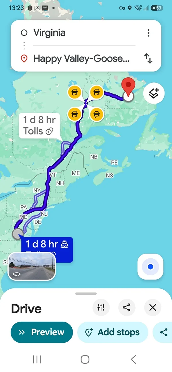 Ford Maverick Nowhere is more Scenic than Newfoundland. Screenshot_20260704_132329_Maps