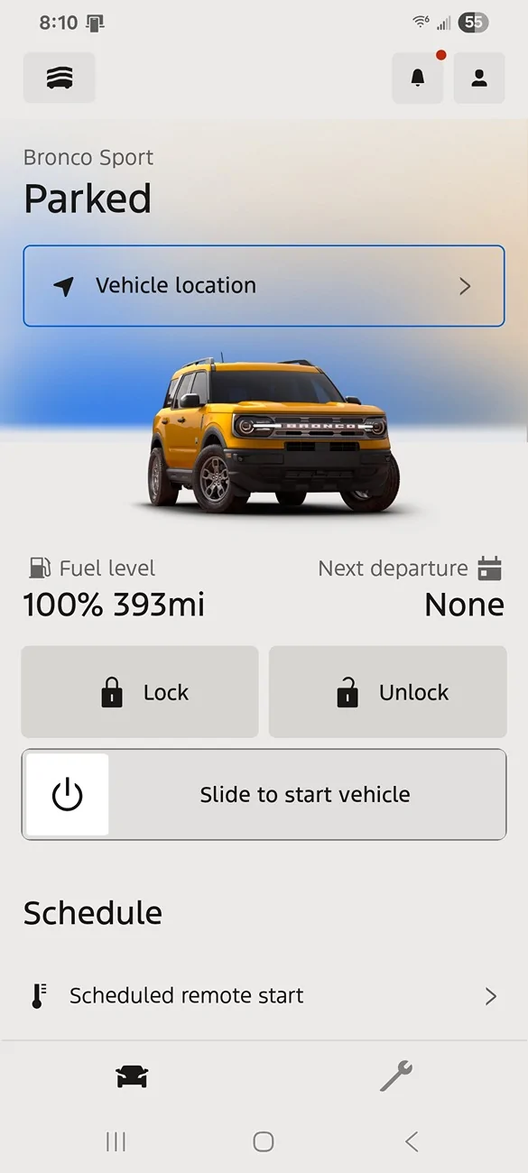 Ford Maverick No MTE showing on App. Screenshot_20260705_201026_Ford