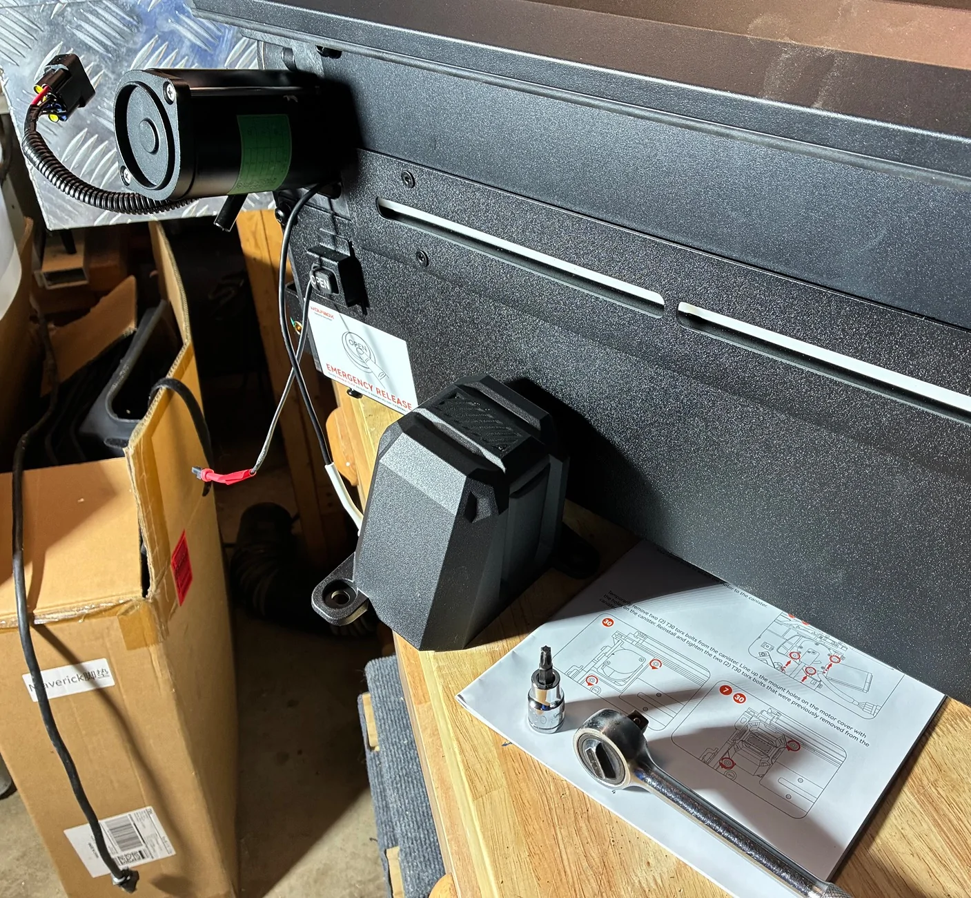 Ford Maverick Wolfbox's Powered Retractable Tonneau Cover Installation IMG_0044