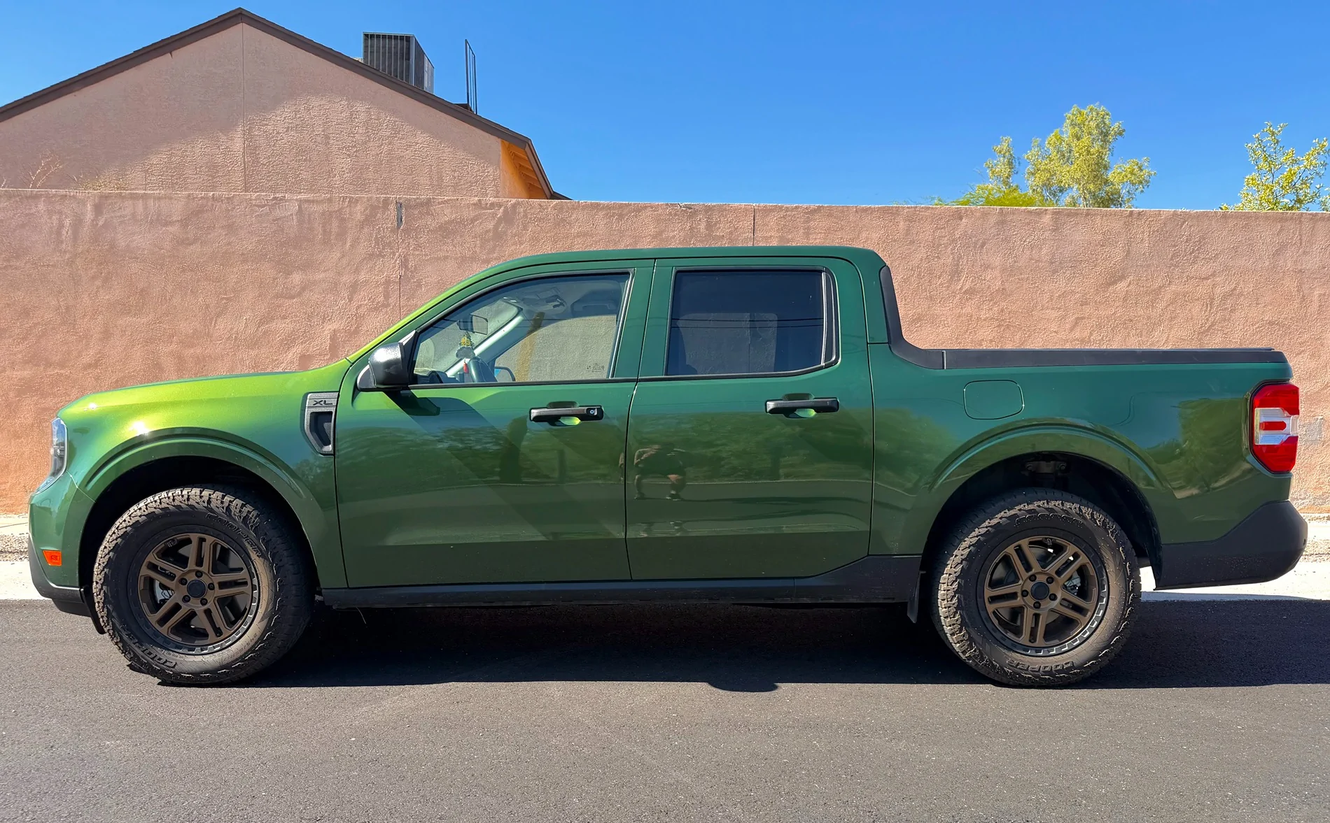 Ford Maverick 2025 Hybrid AWD on Cooper Discoverer Road+Trail AT 245/65/17 tires with 2" inch Eibach springs lift kit IMG_0132