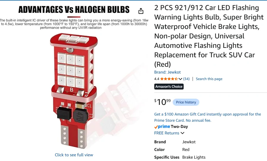 Ford Maverick Any Reliable LED for 3rd Brake Light? 1783609439978-rf