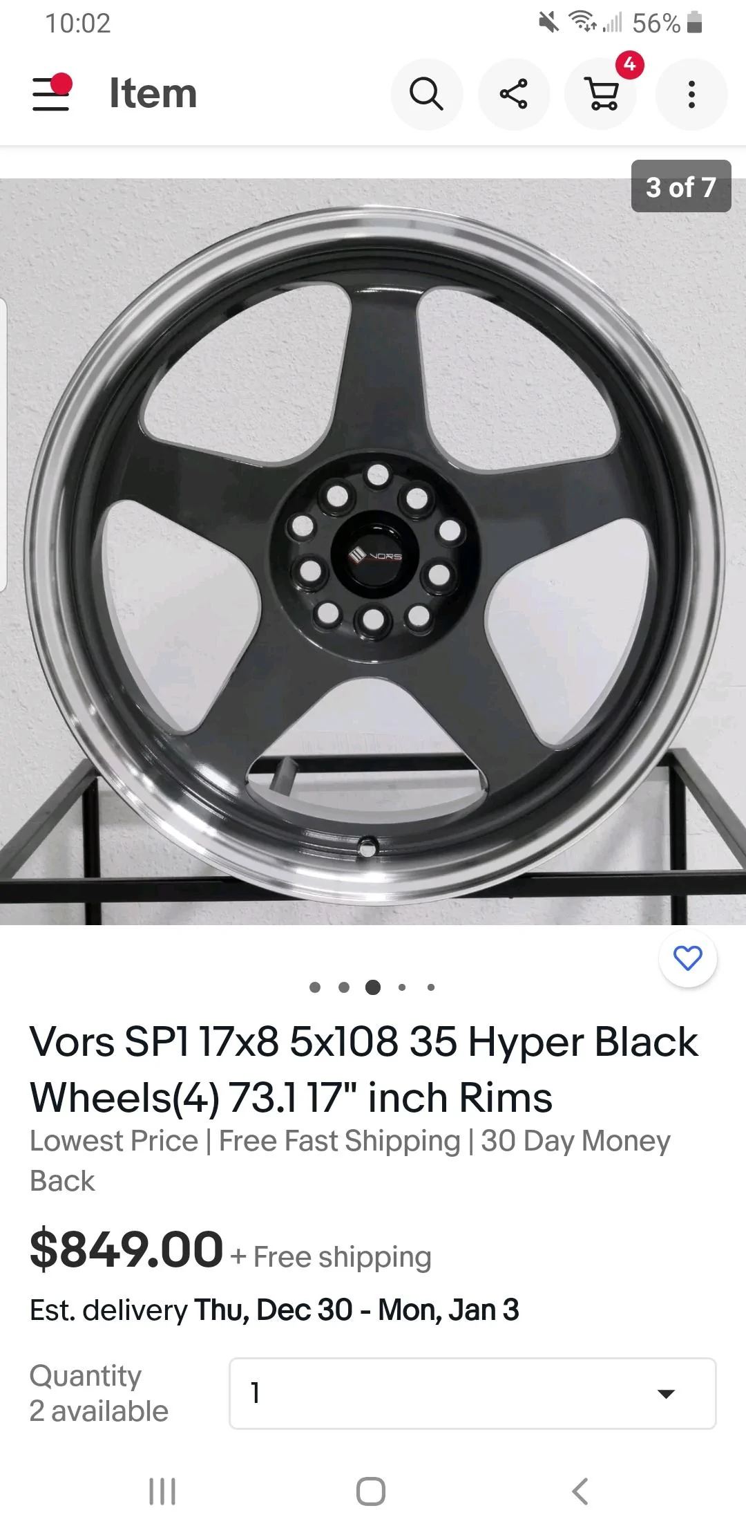 Ford Maverick 2022 Maverick Fitted With Aftermarket Wheels - 17" Motegi MR144 in Silver Screenshot_20211226-100235_eBay