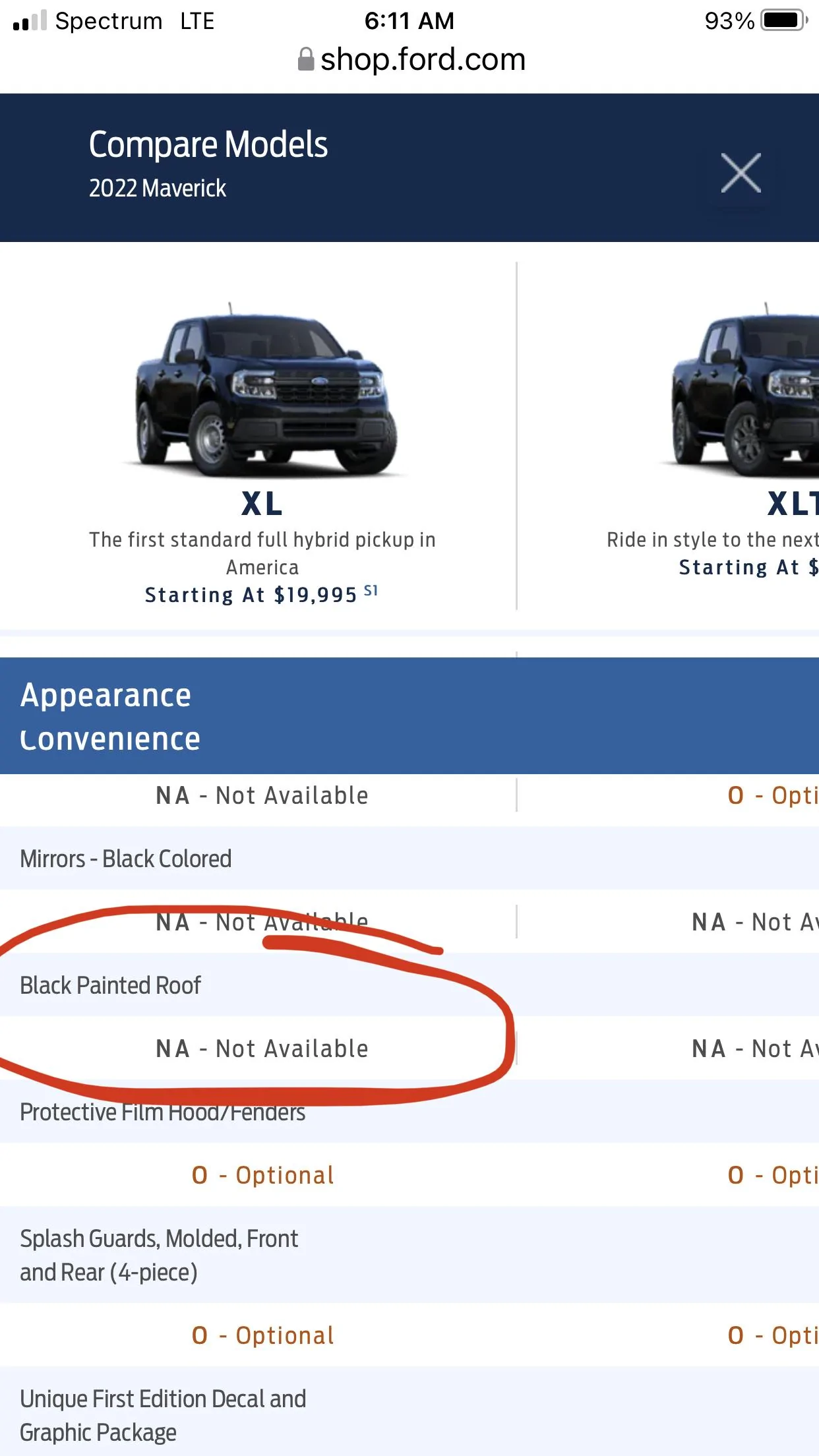 Ford Maverick Anyone get the black roof Lariat 08F813CF-EAB1-47CB-8A89-C1132312D83A