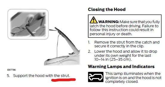 Ford Maverick MRT Hood Struts installed Screenshot 2021-12-27 181755