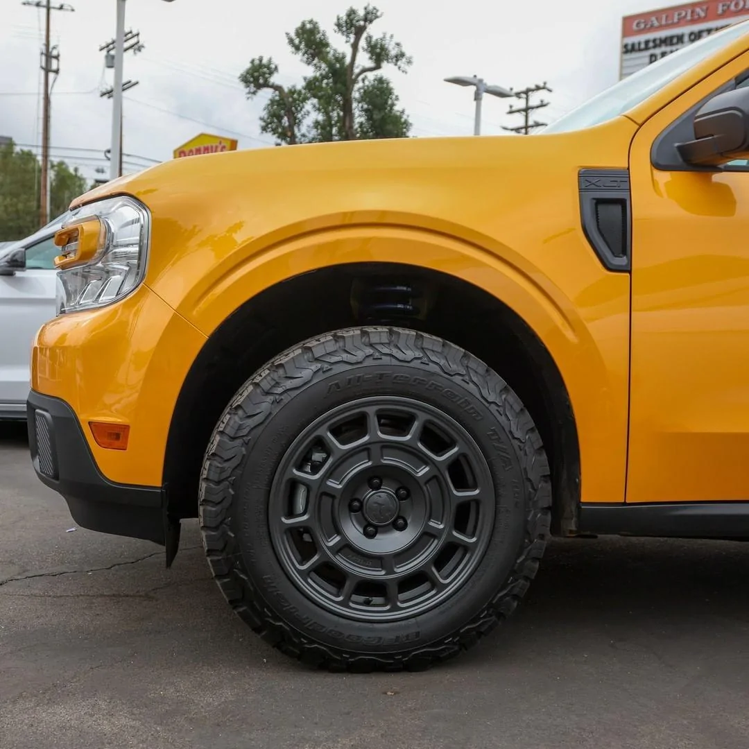 Ford Maverick Customized Maverick Build by Galpin - Painted Grille, 17" Fifteen 52 wheels, BFG KO2 tires, H&R lift springs 66797787_446630830182099_6729893226284630563_n-jpg