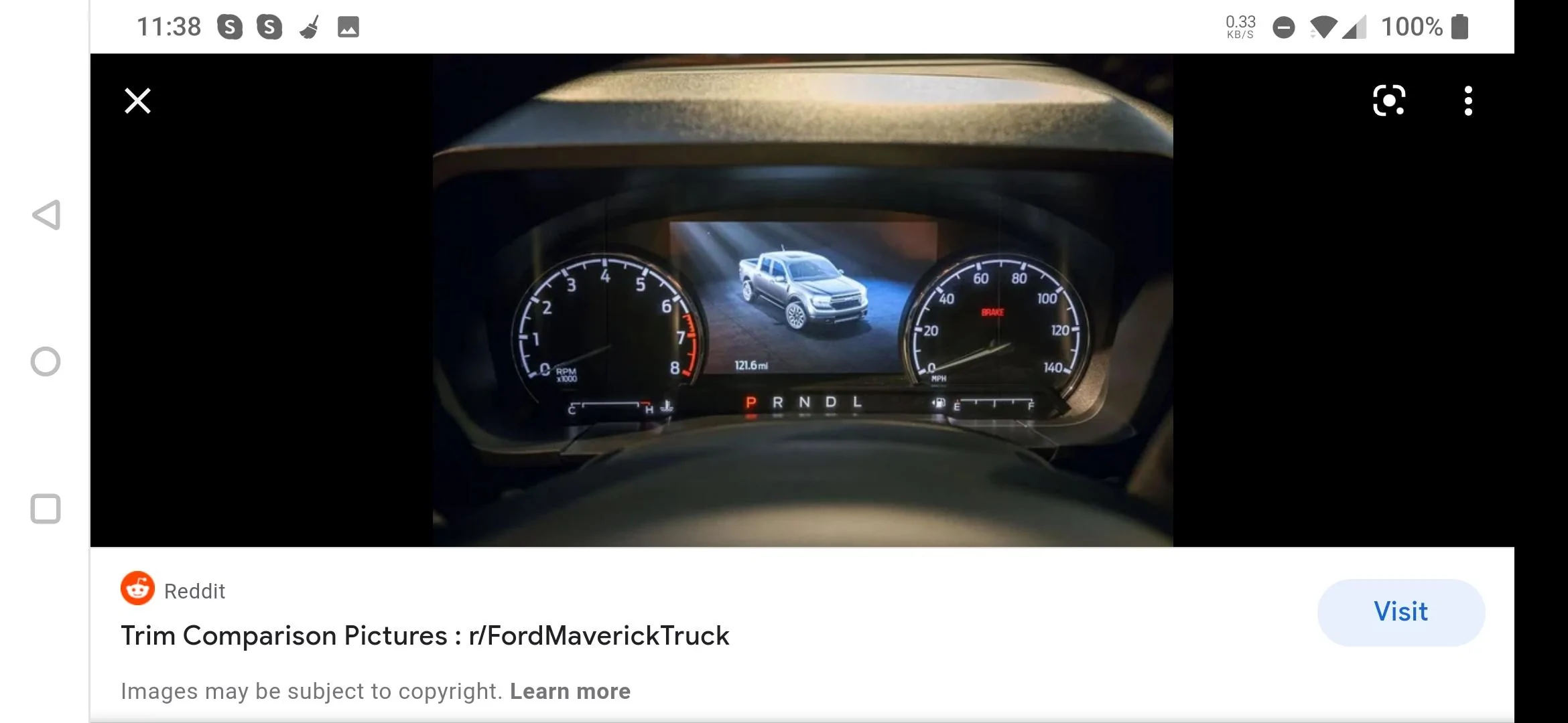 Ford Maverick Interior speed display for XLT hybrid. Screenshot_20211229-113810
