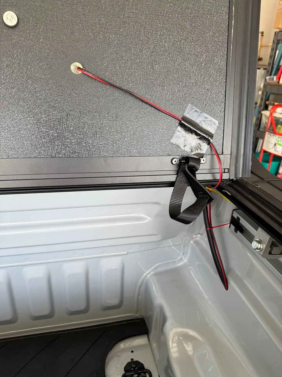 Ford Maverick 12V battery drain mitigation using solar panel setup IMG_1636