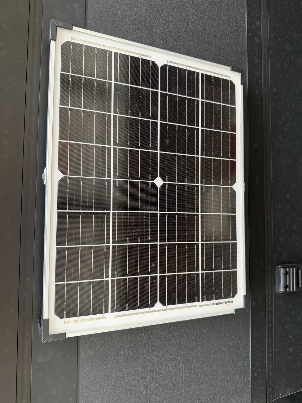 Ford Maverick 12V battery drain mitigation using solar panel setup IMG_1637