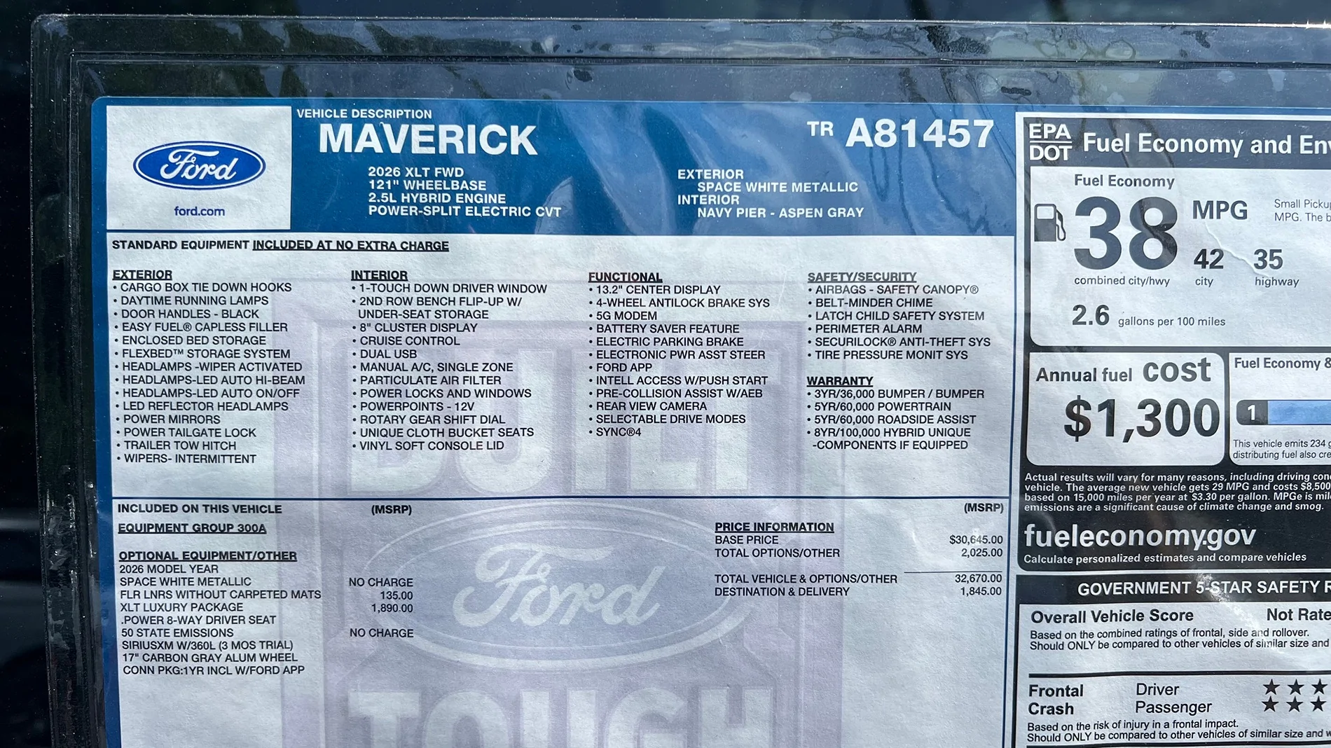 Ford Maverick Blind Spot Mirror Question IMG_9589