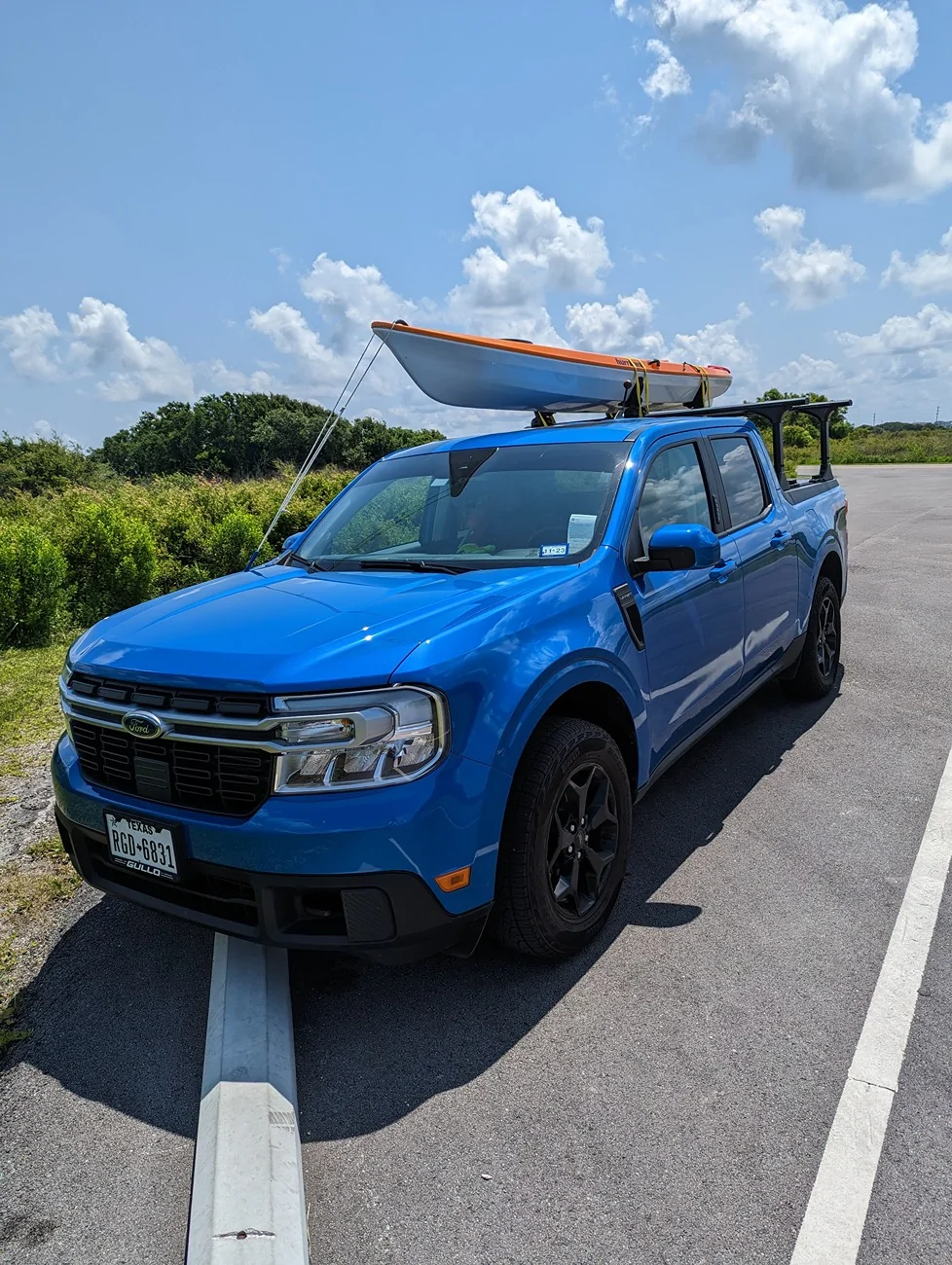 Ford Maverick Kayaks on Elevate Bed Racks PXL_20230531_164020426