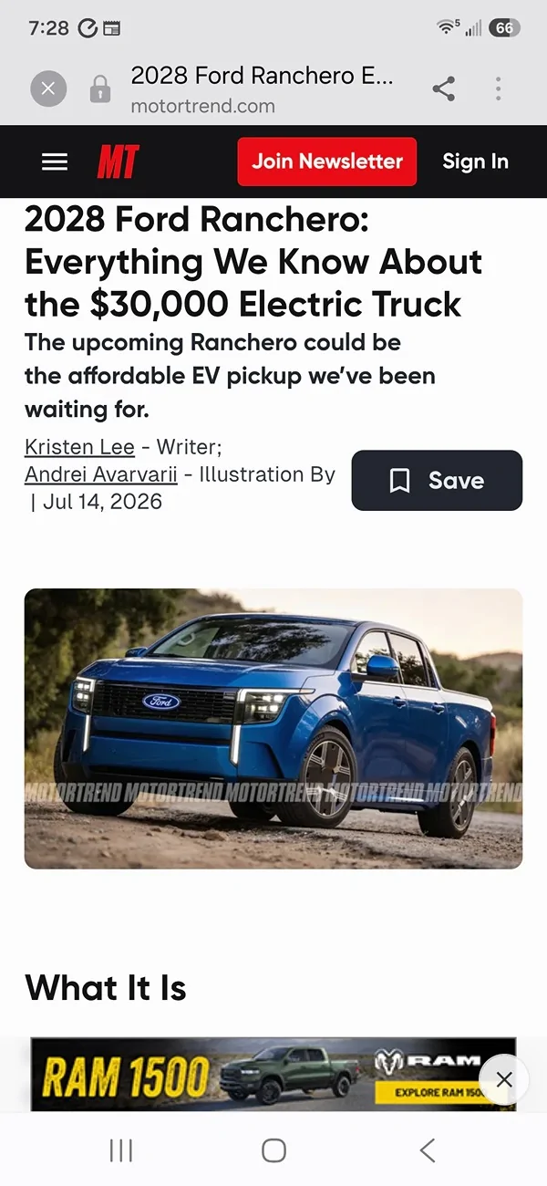 Ford Maverick $24,950 SLATE Truck News & Info Screenshot_20260715_072815_Samsung Browser