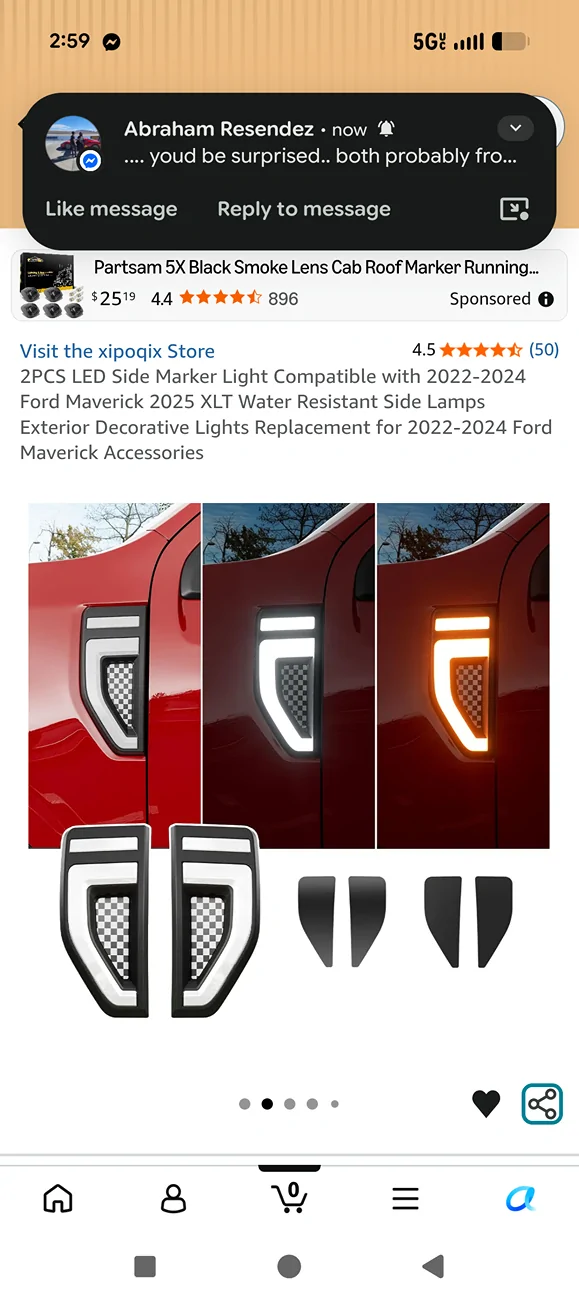 Ford Maverick Side marker/extra turn signal question Screenshot_20260716-145941