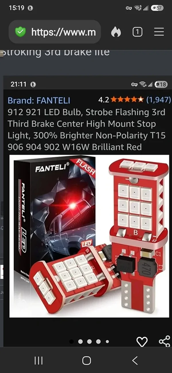 Ford Maverick Any Reliable LED for 3rd Brake Light? Screenshot_20260716_151923_DuckDuckGo