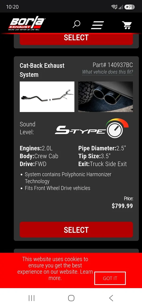 Ford Maverick Recommendations for Cat-back exhausts? Screenshot_20260717_102036_Chrom