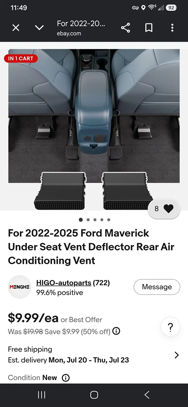 Ford Maverick Ac/heat issues.  47,000 miles  NO CABIN FILTER-EVER? Screenshot_20260717_114926_Chrom
