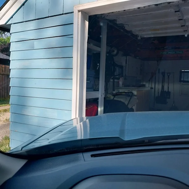 Ford Maverick I had a bad fender bender , what is recommended dealer or body shop? Pup_vs_Garage_Door (2)