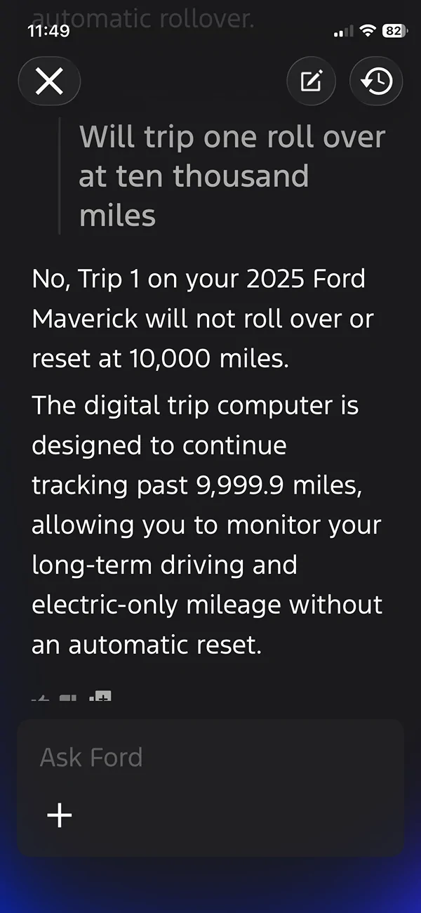 Ford Maverick Ford Pass AI button IMG_0122
