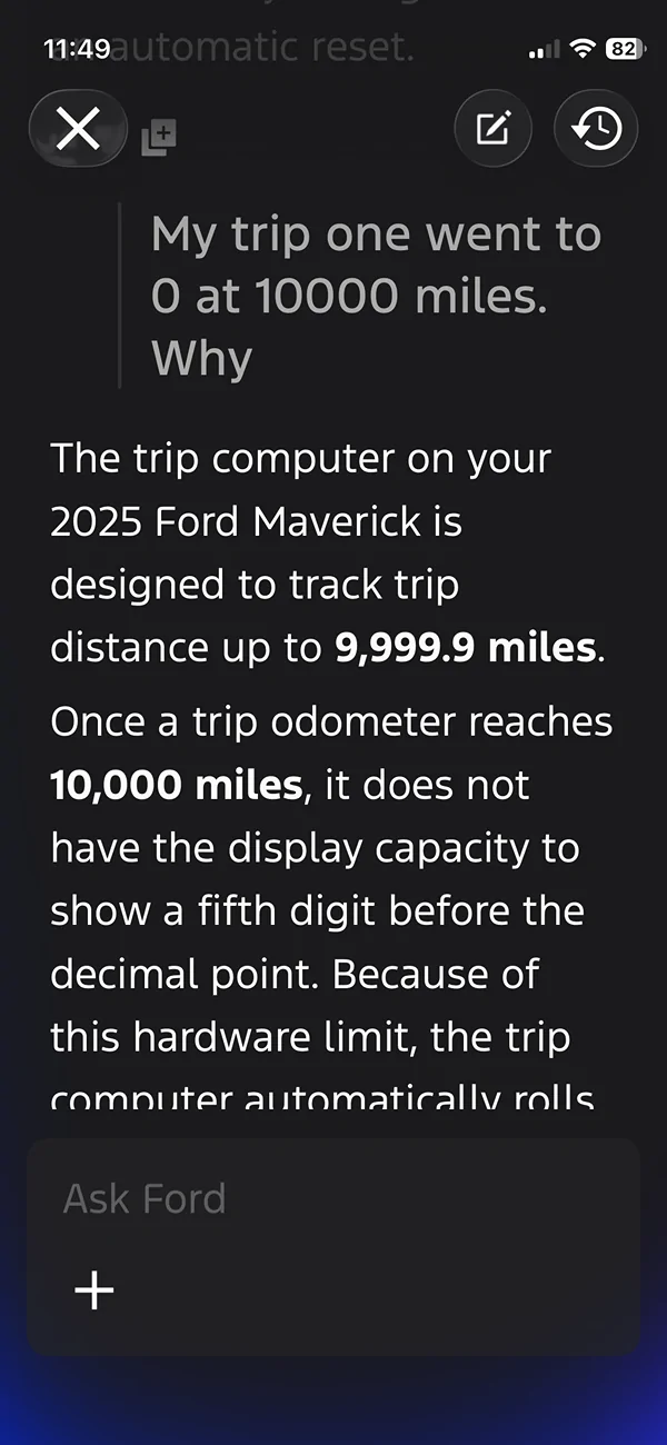 Ford Maverick Ford Pass AI button IMG_0123