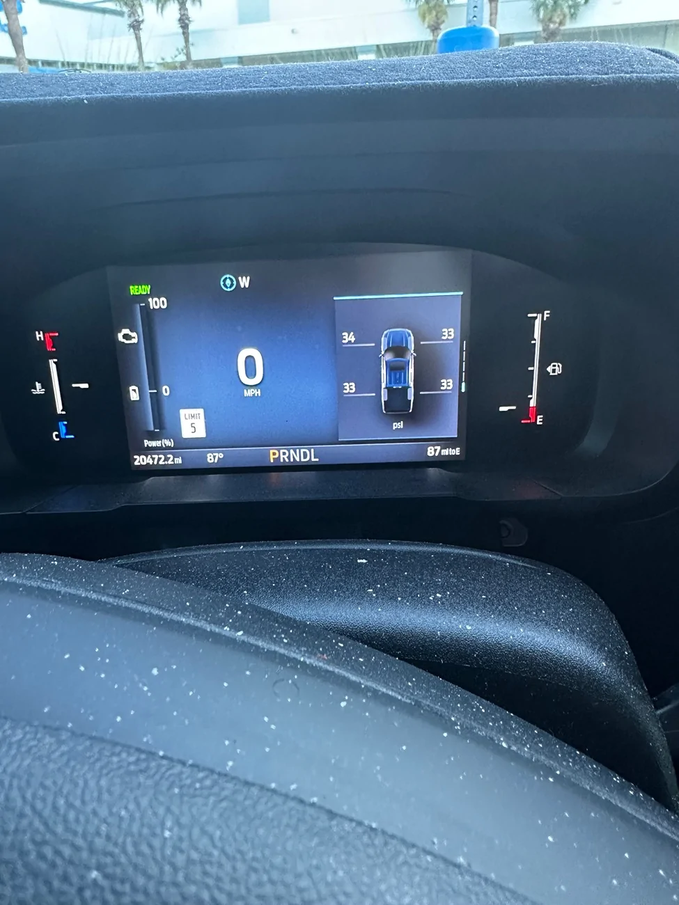 Ford Maverick Displaying tire pressure while driving IMG_9165