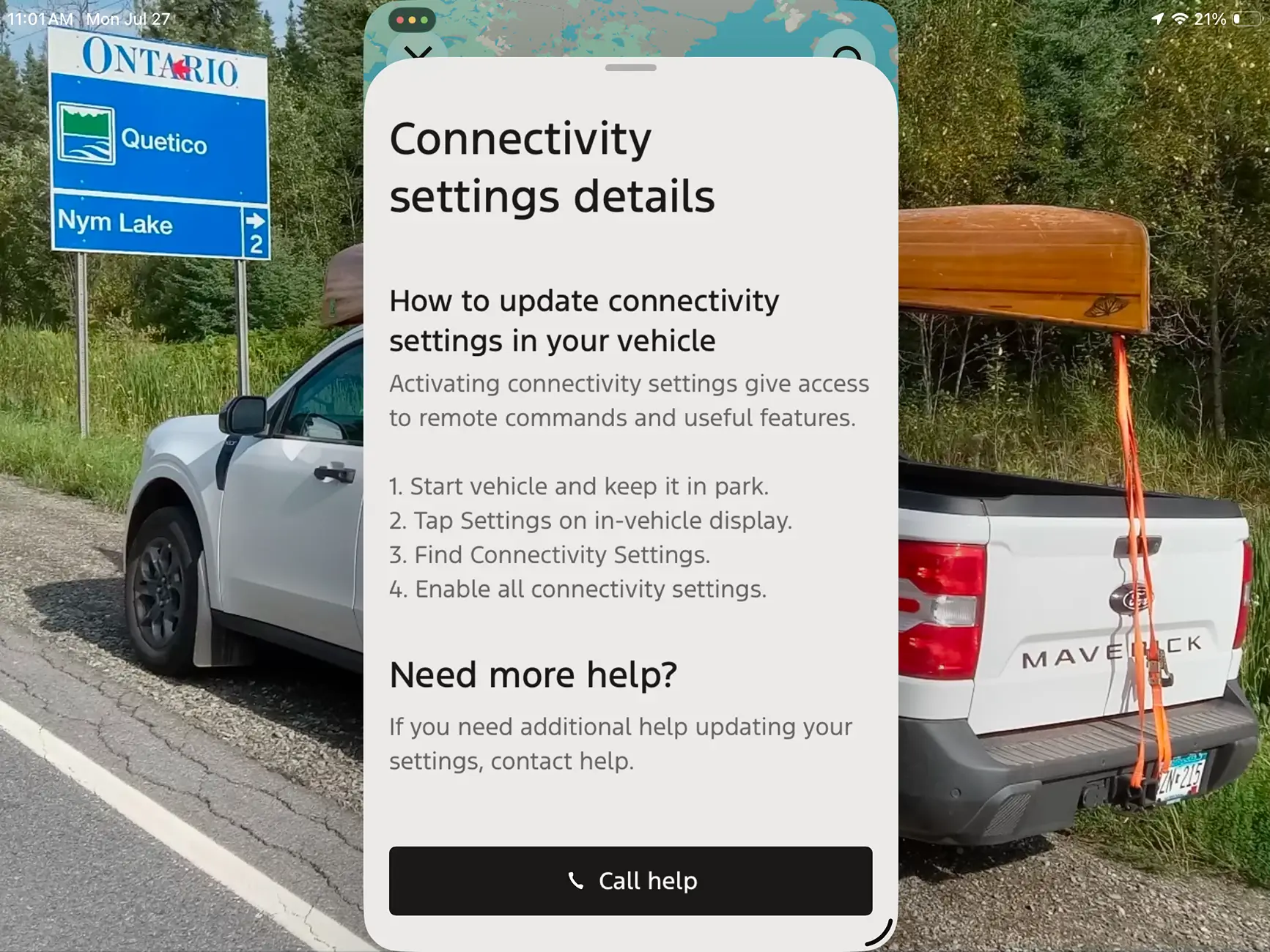 Ford Maverick Ford Pass app for Android doesn't show fuel level IMG_0669