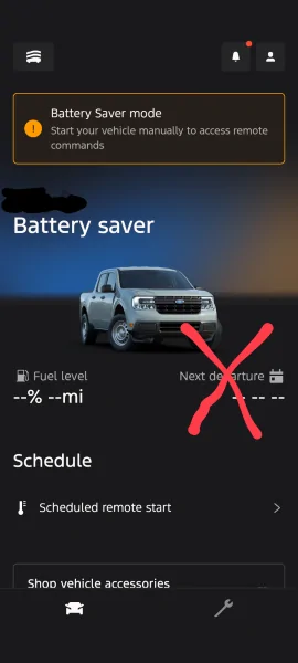 Ford Maverick Ford Pass app for Android doesn't show fuel level Screenshot_20260728