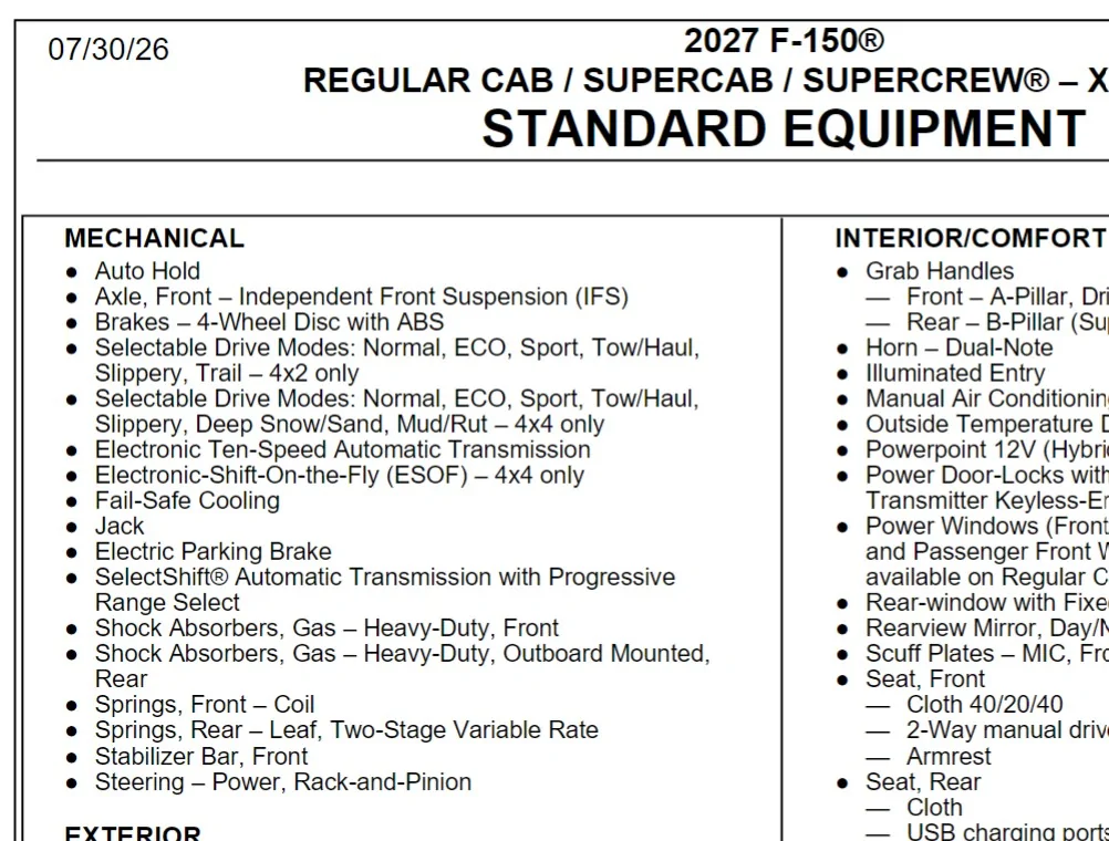 Ford Maverick Hmmmmm, what's missing for 2027? Screenshot 2026-07-31 153535