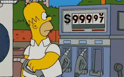 Ford Maverick Never keep pumping gas after the nozzle clicks!!⛽ thesimpsonsgasGIF